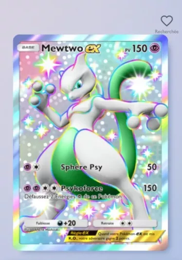 Carte Mewtwo EX shiny