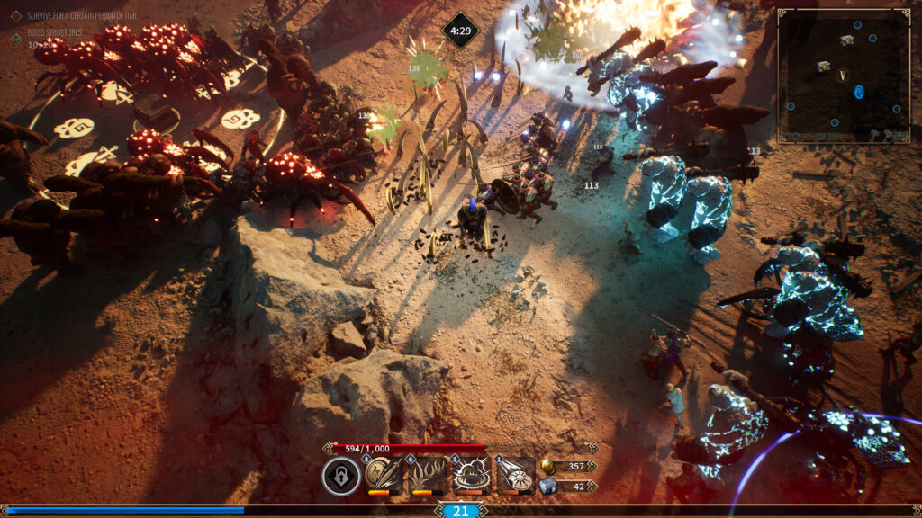 Bataille contre golems et créatures