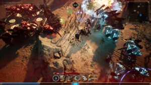 Achille et ses alliés affrontent un essaim de monstres et golems de glace