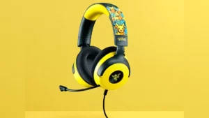 Casque gaming Razer jaune Pokémon avec Pikachu