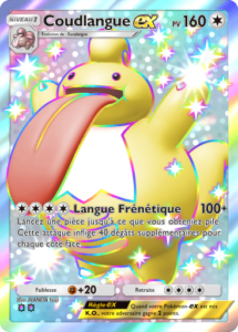 carte Coudlangue EX version brillante avec attaque frénétique