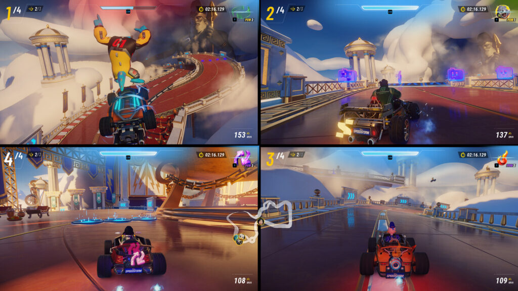 disney speedstorm split screen multiplayer switch 2