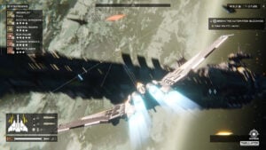 Phase de vol spatial dans Helldivers 2 avant déploiement orbital