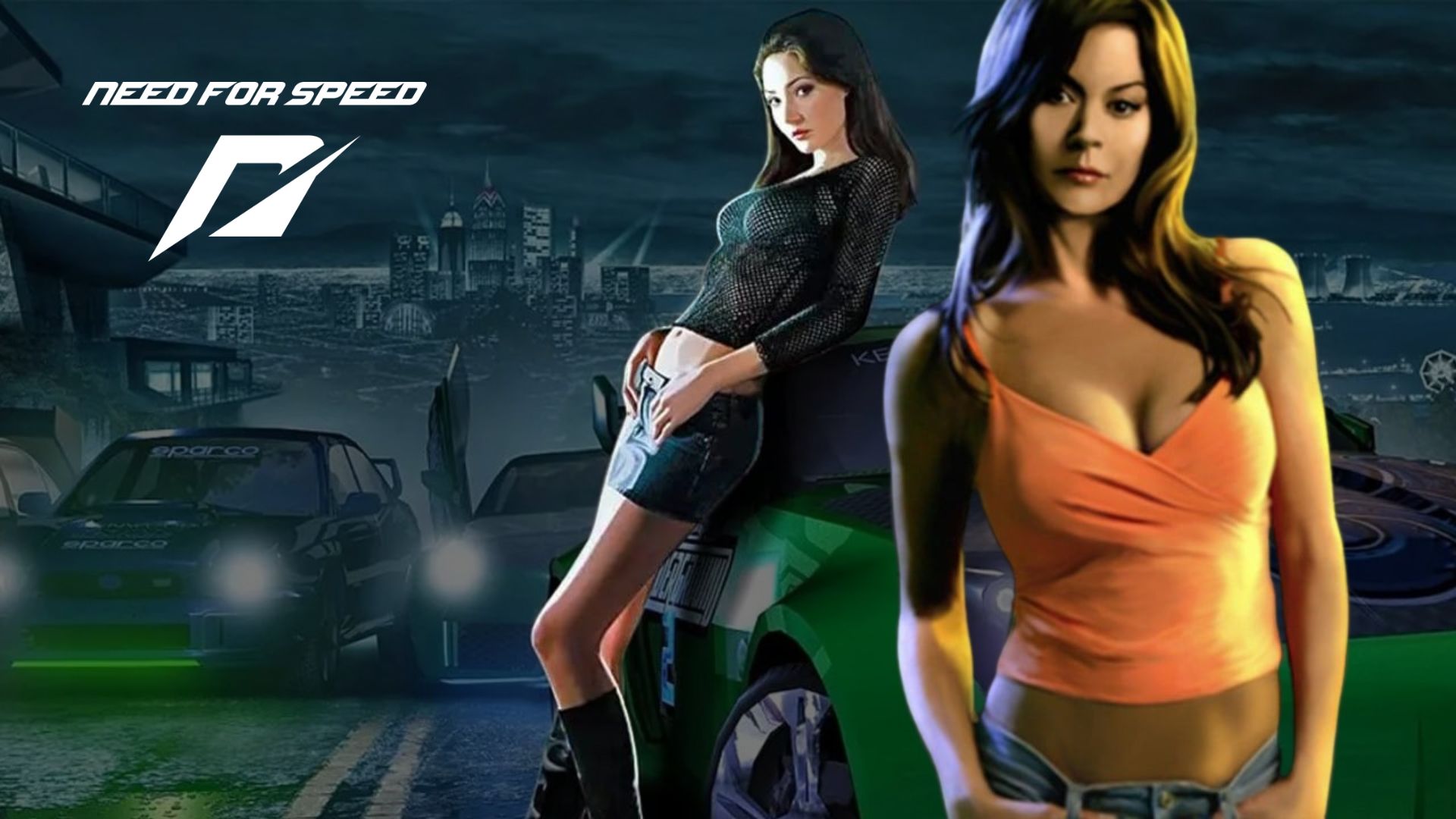 Deux femmes et des voitures de course dans Need for Speed