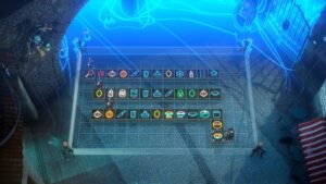 Zone de production bleutée dans Neon Noodles.