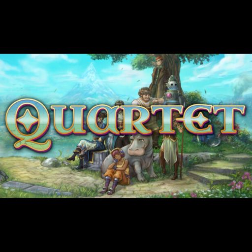 Logo du RPG pixel-art Quartet, développé et publié par Something Classic Games