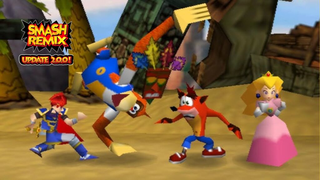 Le nouveau Fangame Smash Remix 2.0 révolutionne Super Smash Bros N64 avec Crash Bandicoot et Sonic
