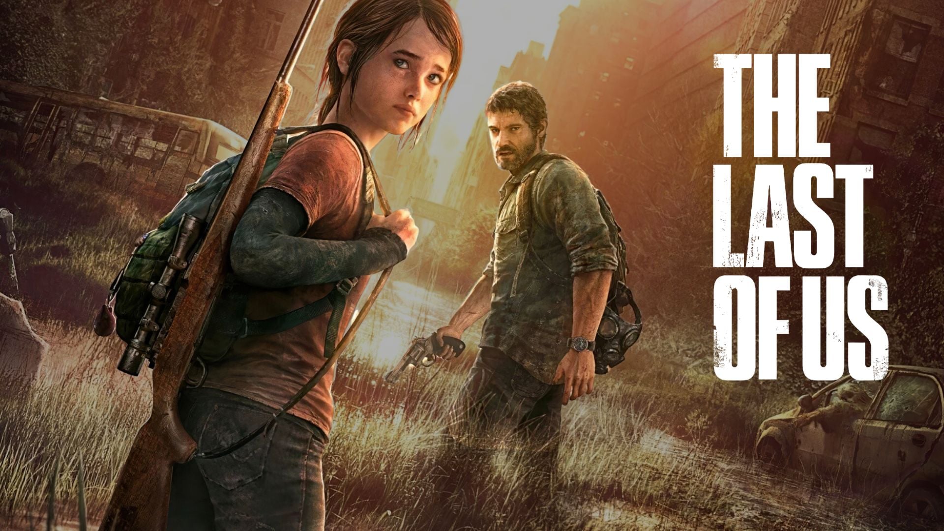 Ellie et Joel armés dans un environnement post-apocalyptique