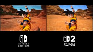 Comparatif visuel de Goku dans Sparking ZERO entre la Switch 1 et la Switch 2