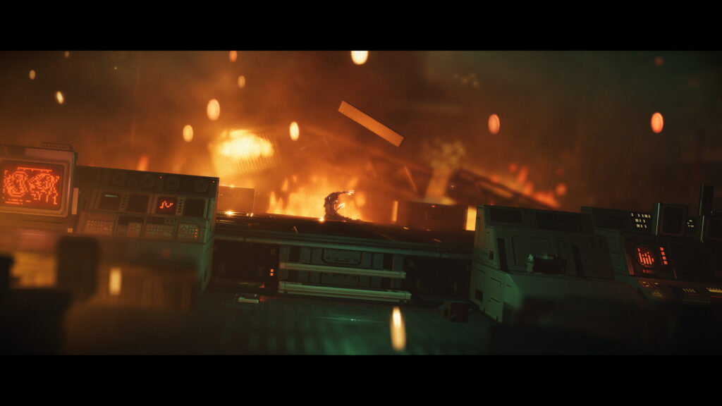 Poste technique en ruine avec explosion dans Replaced