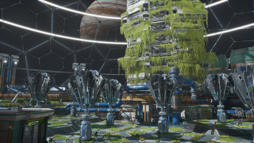 Station spatiale terraformée visible dans The Expanse Osiris Reborn