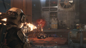 Soldat lance-flammes en action dans The Expanse Osiris Reborn