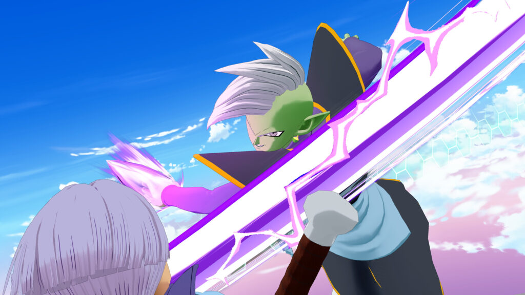 Duel Zamasu contre Trunks dans Gekishin Squadra