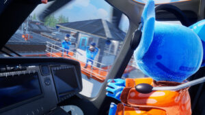 Un Jailien pilote un hélicoptère pendant son évasion sous les yeux des gardiens