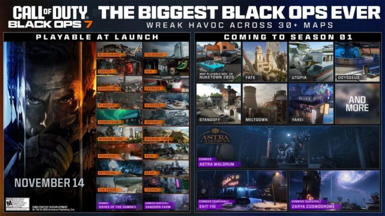 Call of Duty Black Ops 7 : Les nouvelles maps Multijoueur de la Saison 1 dévoilées