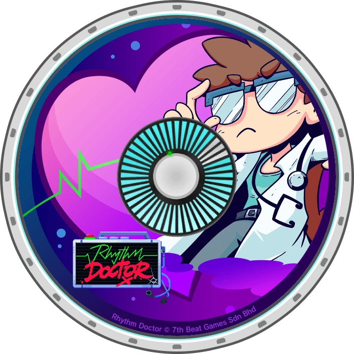Logo officiel de Rhythm Doctor, jeu de rythme indie musical thématique médicale 7th Beat Games