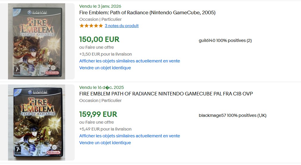 Fire Emblem Path of Radiance met fin à des années de spéculation sur les prix du marché de l'occasion