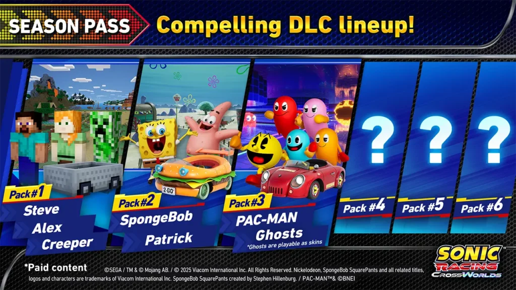 Le DLC PAC-MAN Pack débarque le 7 janvier dans Sonic Racing CrossWorlds