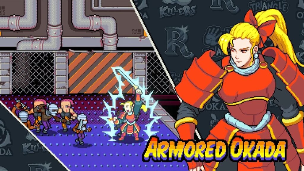 Armored Okada manie l'armure sacrée du clan