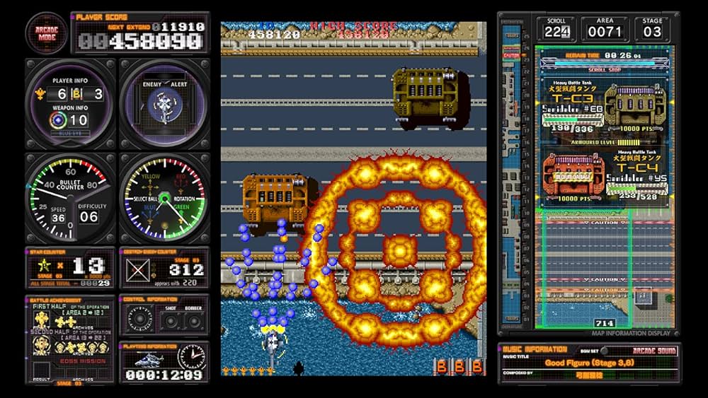 kyukyoku-tiger-heli-toaplan-arcade-garage-gameplay1