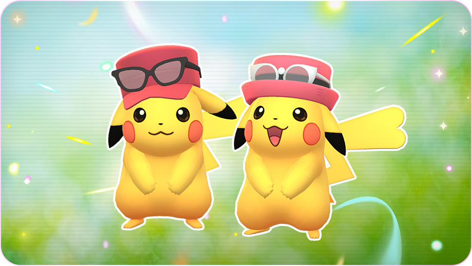 Les Pikachu costumés de Red, Leaf, Luth et Célesta apparaissent pour la première fois