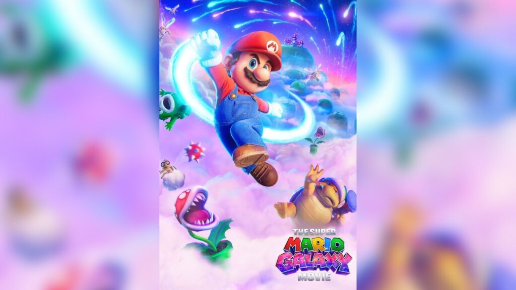 L'affiche Mario le montre effectuant sa vrille spatiale iconique