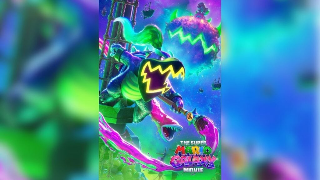L'affiche Bowser Jr. montre le fils de Bowser avec son pinceau magique