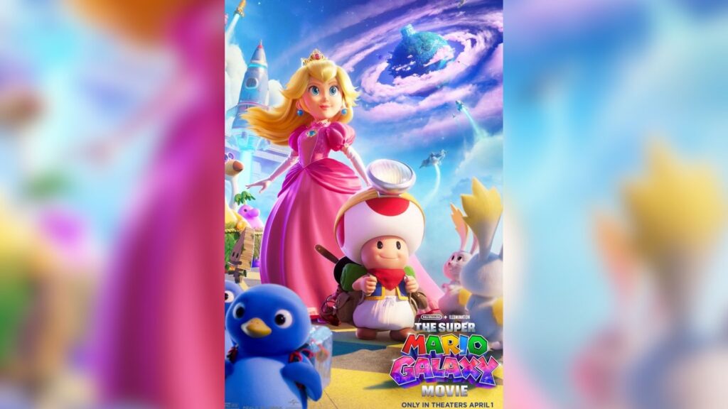 L'affiche Peach et Toad les montre entourés de Star Bunnies et Cooligans