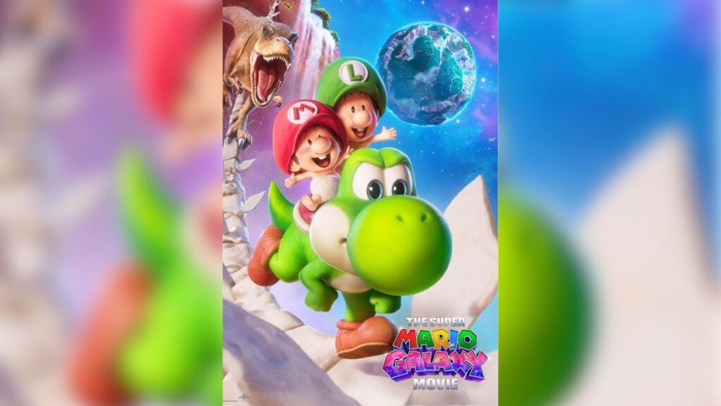 L'affiche Yoshi avec Baby Mario et Baby Luigi rend hommage à Yoshi's Island