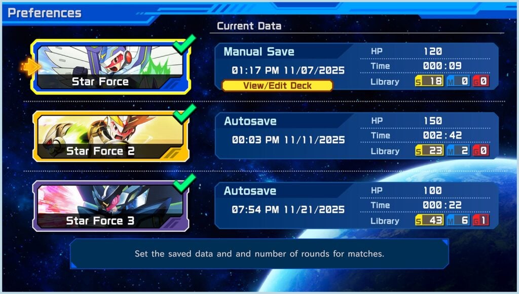 Le menu Préférences permet de configurer ses Decks et de chercher des matchs sur plusieurs titres