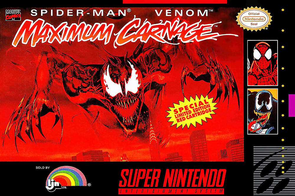 Spider-Man/Venom: Maximum Carnage, le beat'em all SNES et Mega Drive à la cartouche rouge culte