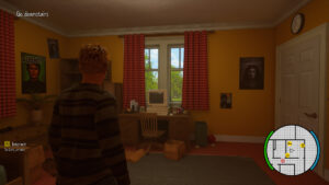 Agefield High Rock The School gameplay11 - chambre lycéen affiches murs rideaux rouges intérieur maison américaine PC
