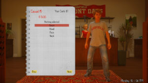 Agefield High Rock The School gameplay6 - menu personnalisation tenue lycéen Outfit Head Face Neck jeu indie PC