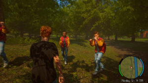 Agefield High Rock The School gameplay9 - bagarre de groupe dans un parc lycéens en vestes sport jeu indie PC 2026
