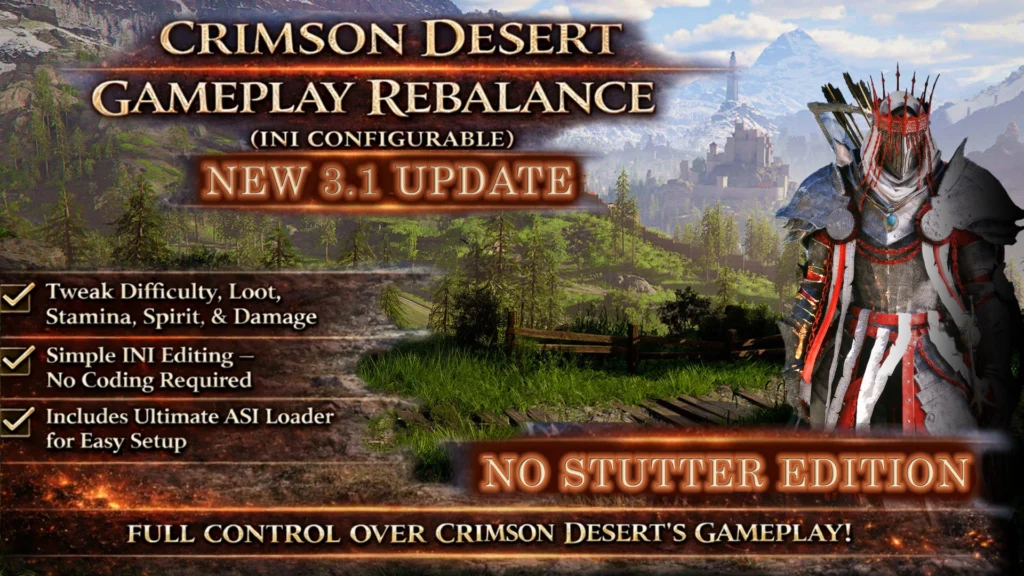 Gameplay Rebalance ajuste les dégâts, le butin et la difficulté via un fichier ini