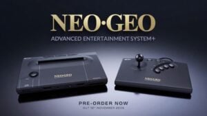 La Néo Geo AES + avec son stick arcade