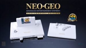 Version anniversaire blanche de la console NeoGeo AES +