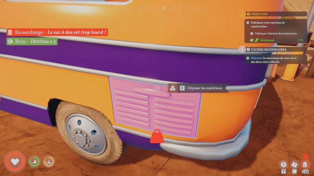 Astuce 3 : Stockez vos ressources dans le van, pas dans votre sac à dos