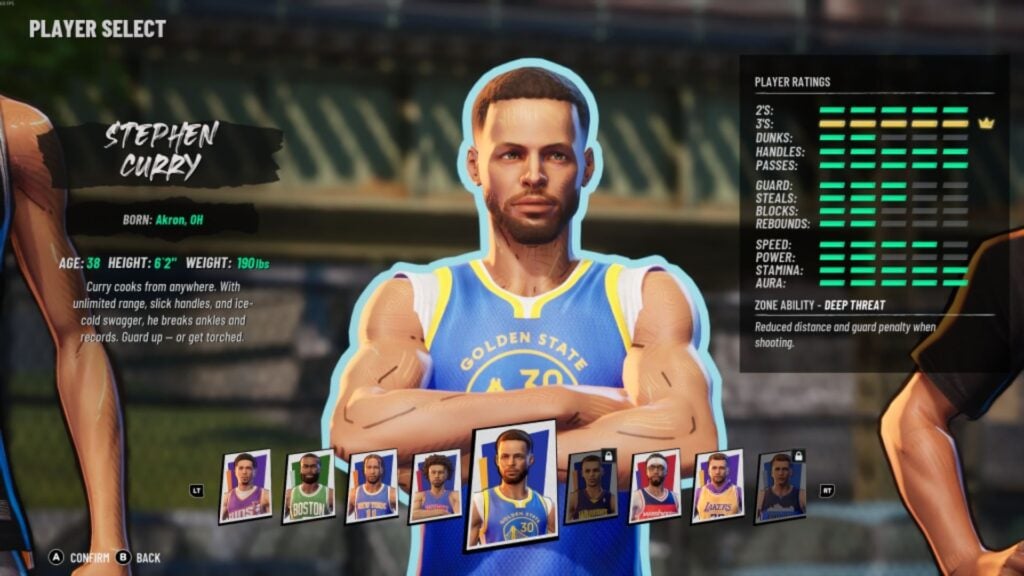 3. Stephen Curry tire à 3 points depuis n'importe où sur le terrain